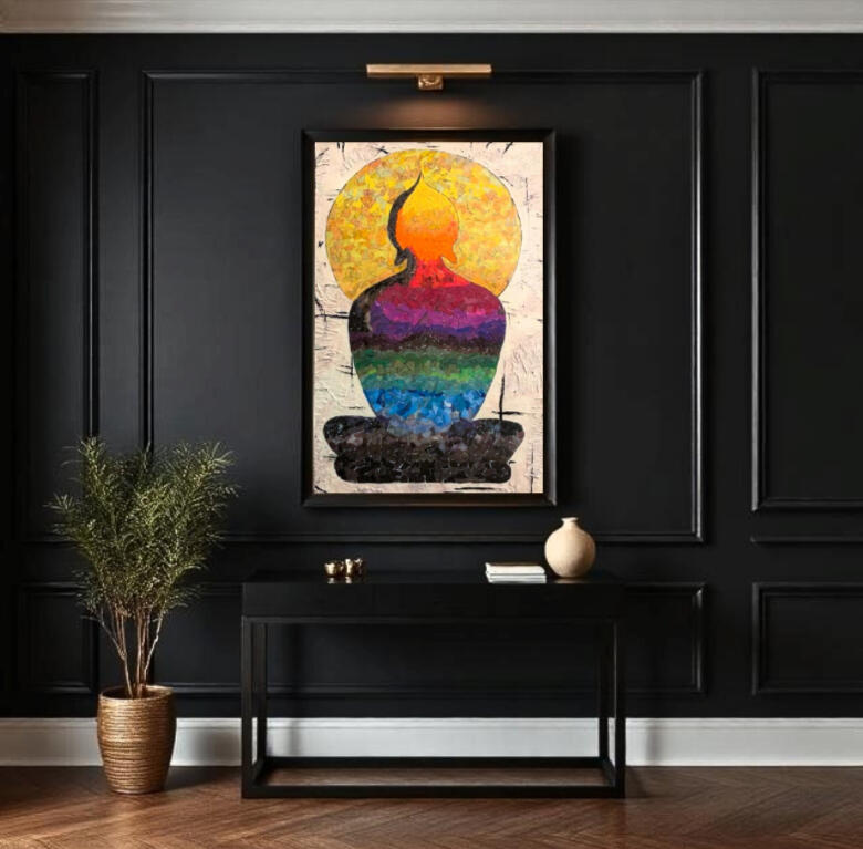Rainbow Buddha Painting