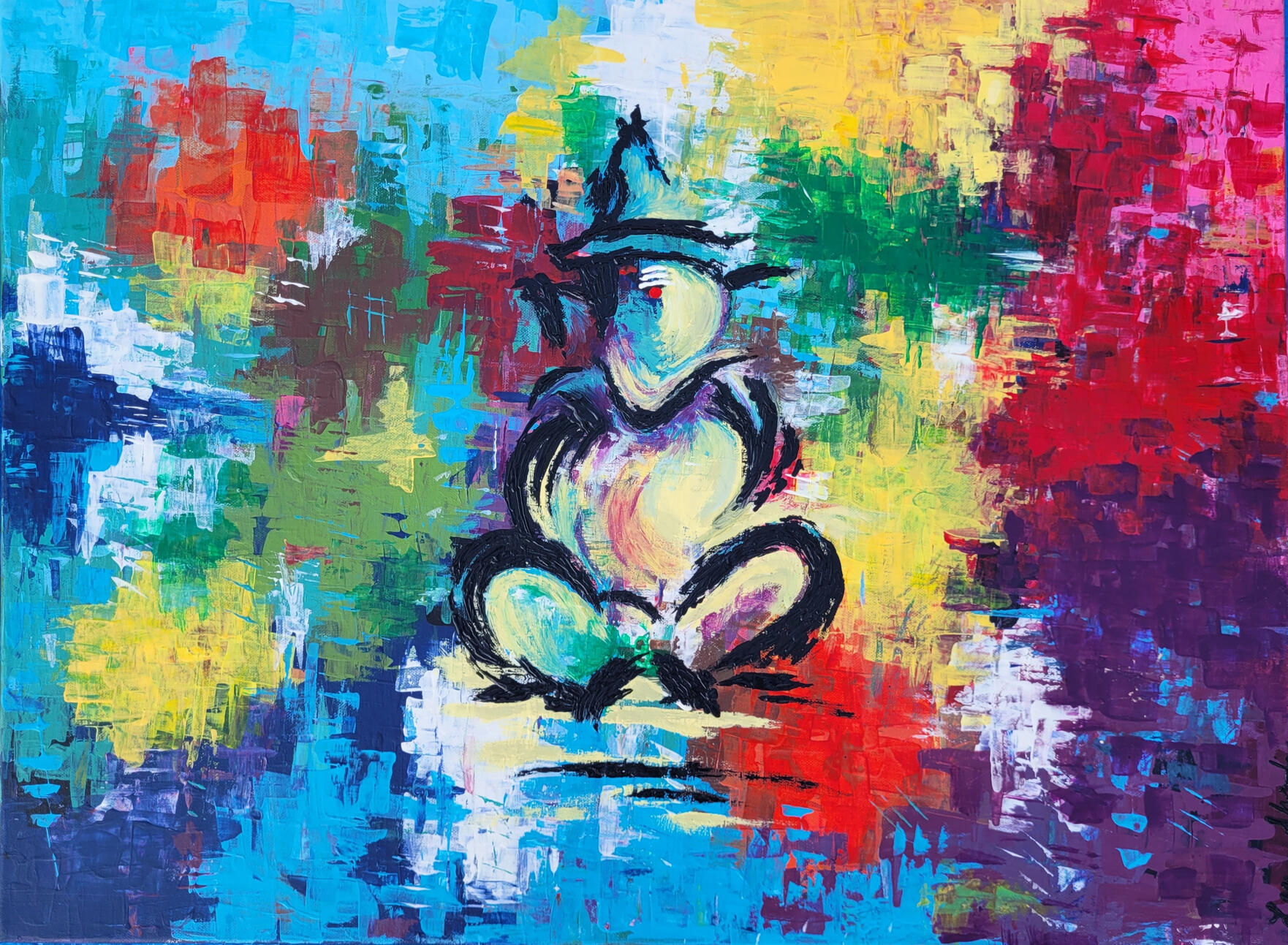 Rainbow Budda Rainbow Buddha Painting