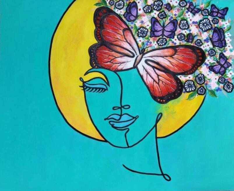 Rainbow Buddha Painting